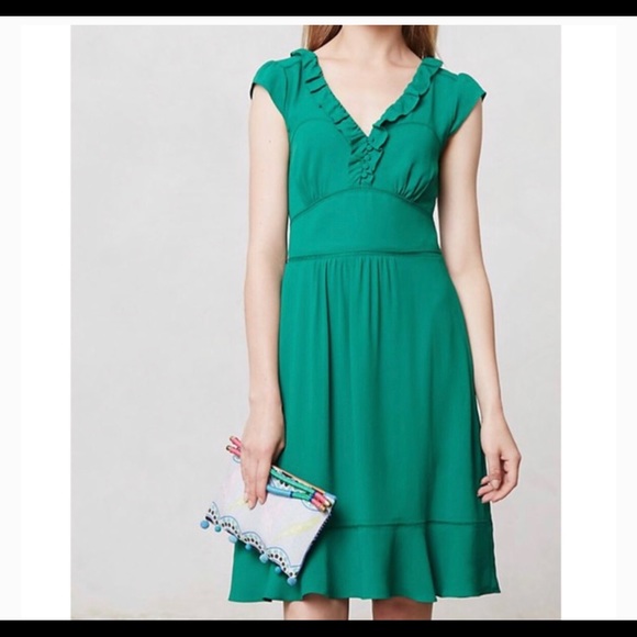 Anthropologie maeve green dress Clearance